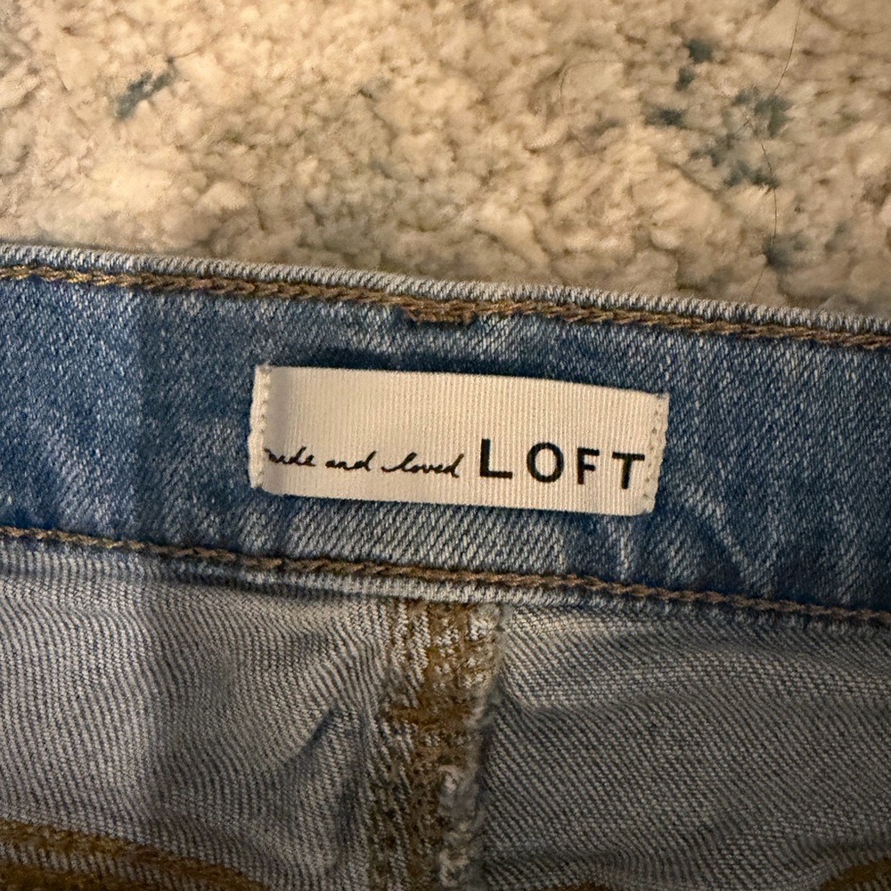LOFT Washed Light Blue Denim Jeans